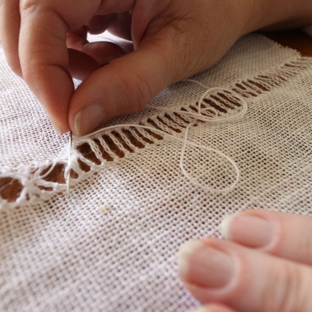 embroidered curtain