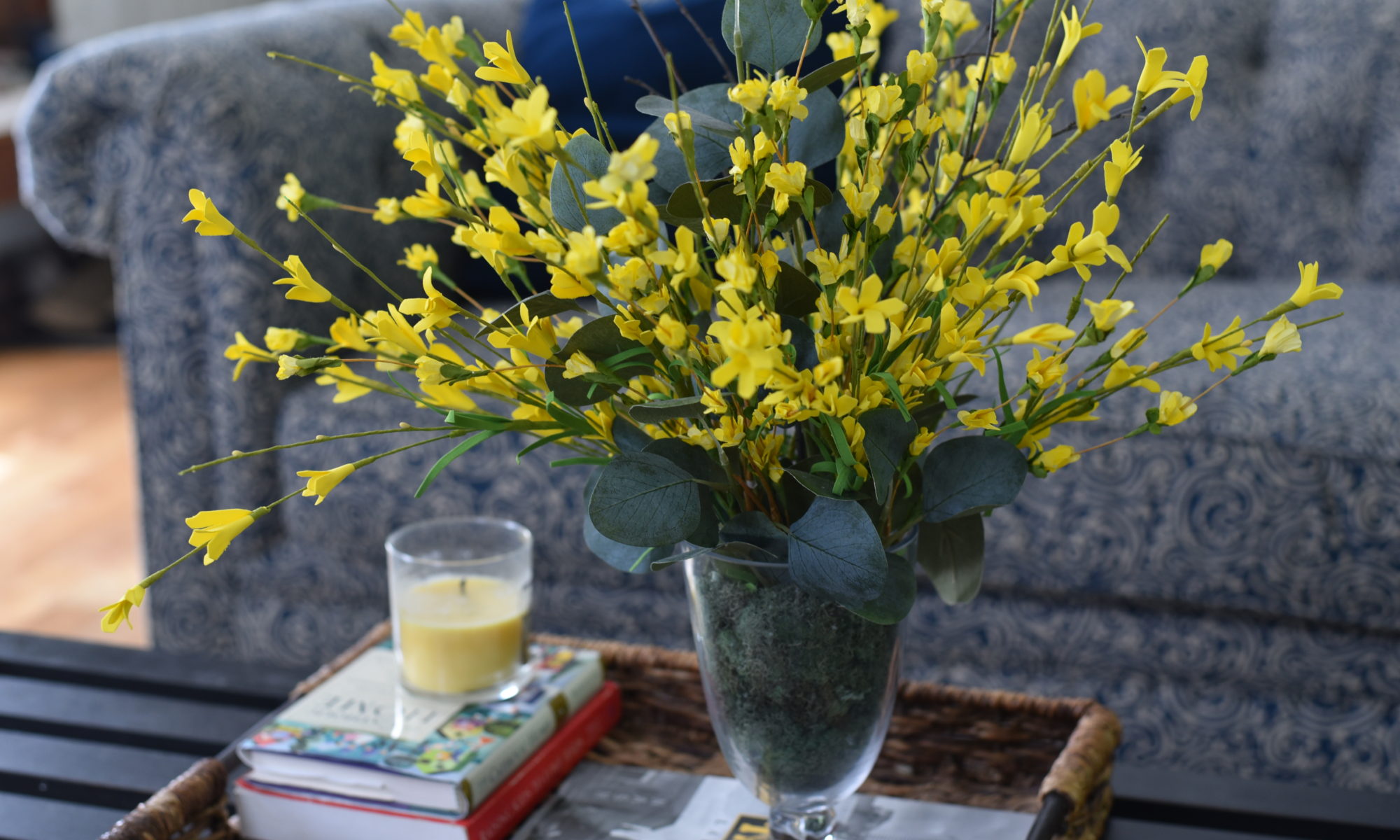 forsythia in a vase