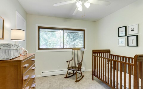 Consider staging one of the rooms into a nursery for family homes with more than 3 bedrooms.