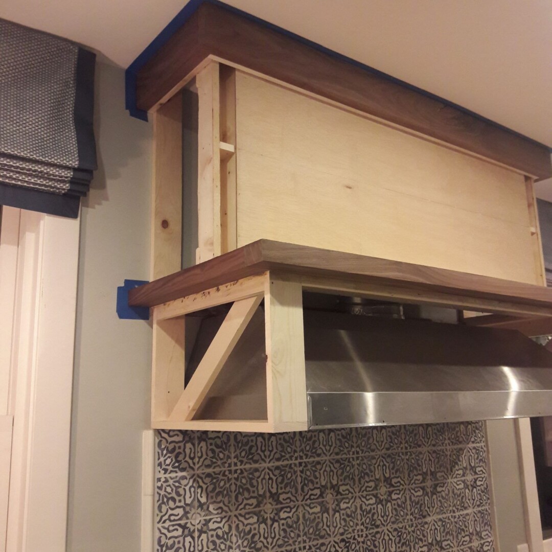 custom range hood frame
